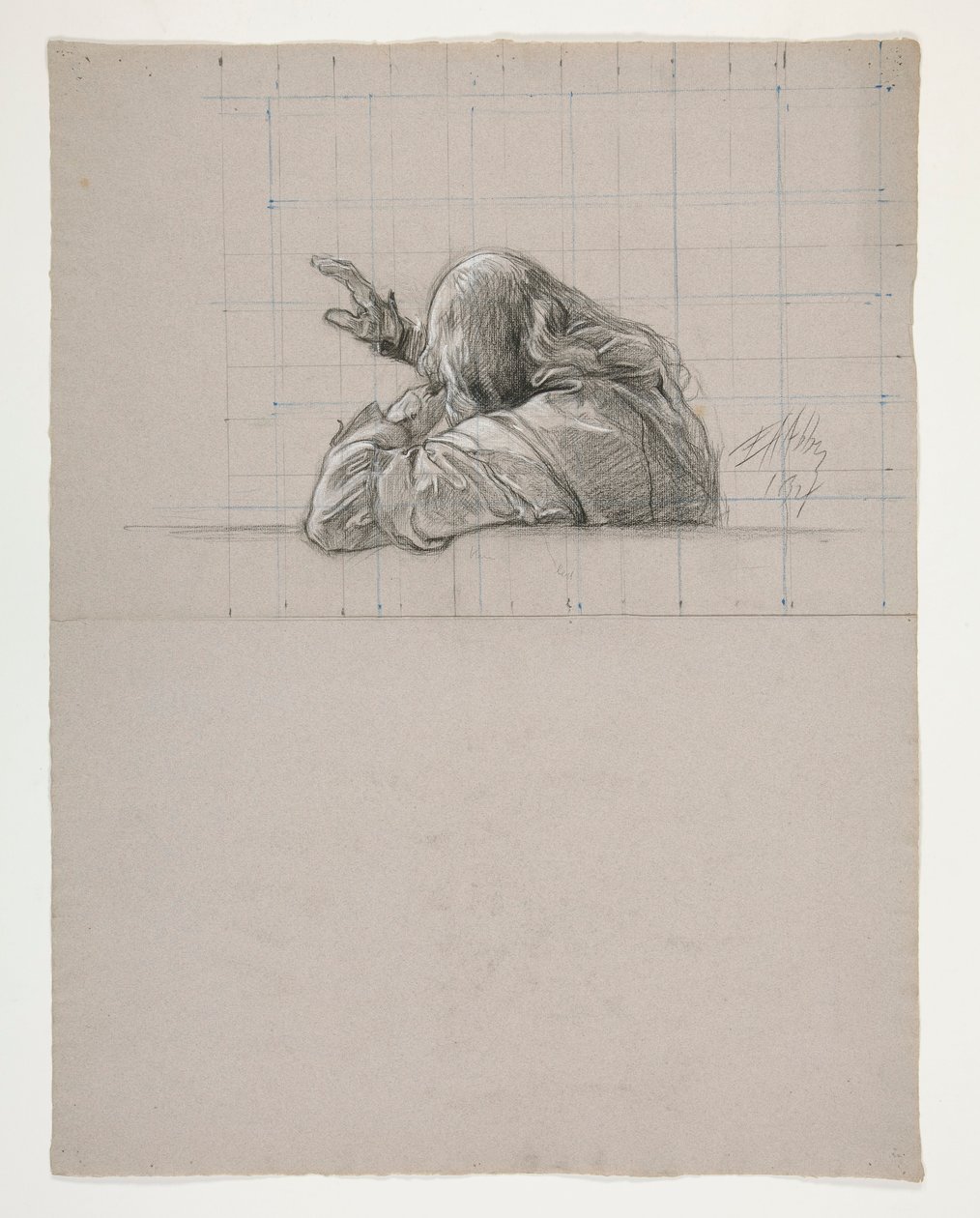 Estudio de figuras para el Rey Arturo de Edwin Austin Abbey