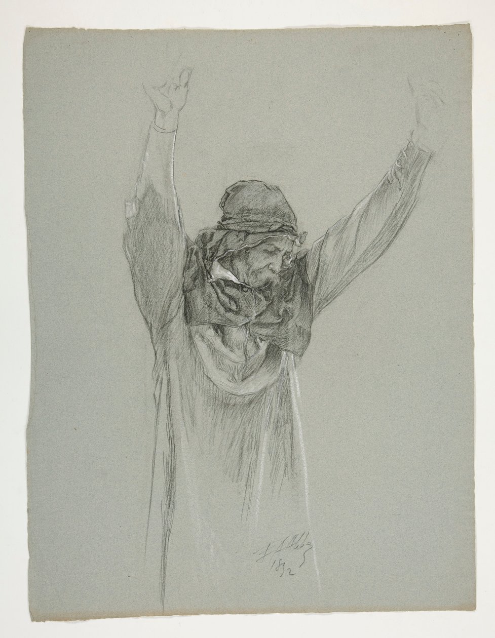 Estudio de figuras para el Rey Arturo de Edwin Austin Abbey