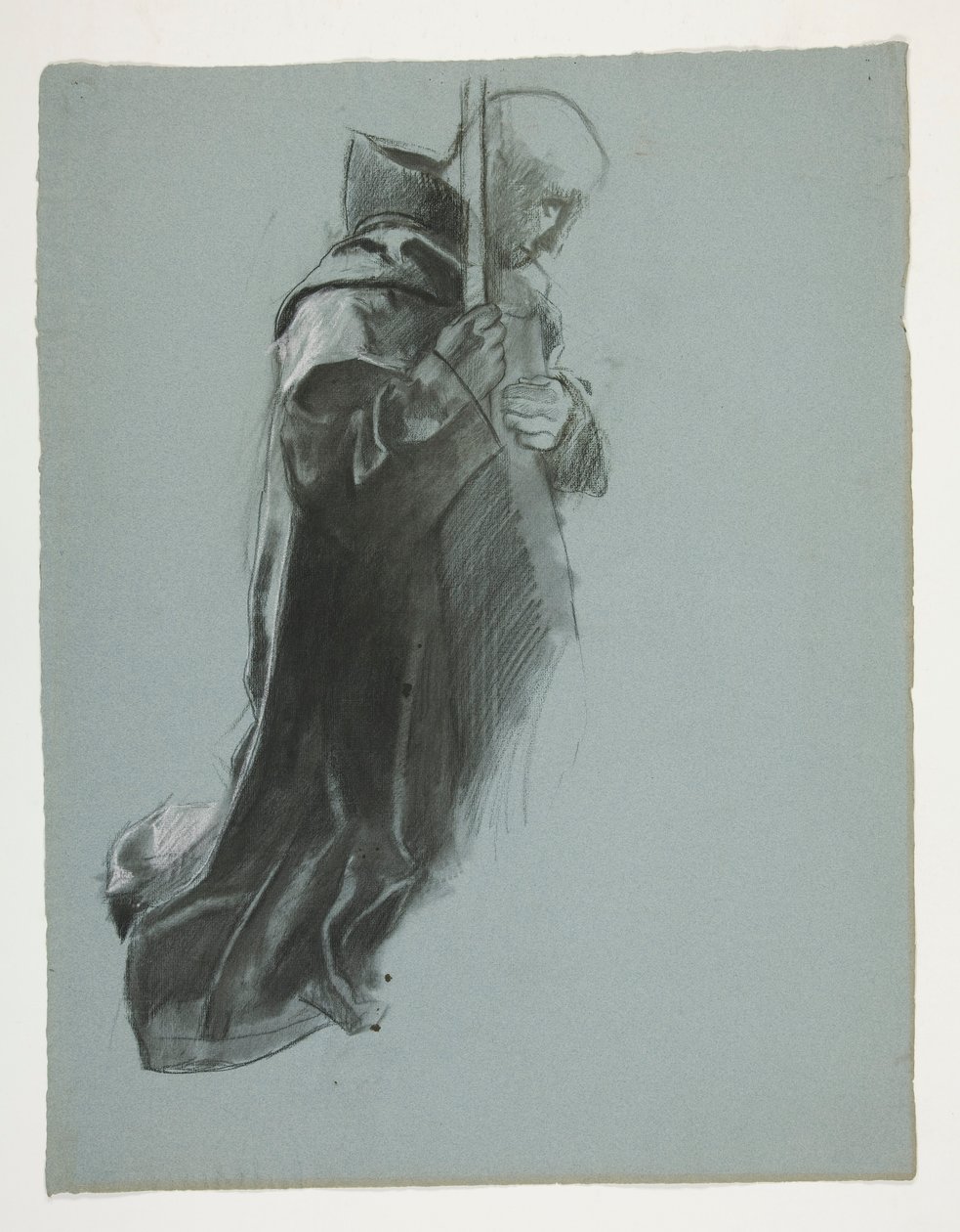 Estudio de figuras para The Departure, de The Quest of the Holy Grail (una serie de quince pinturas para la Biblioteca Pública de Boston, completada en 1901) de Edwin Austin Abbey