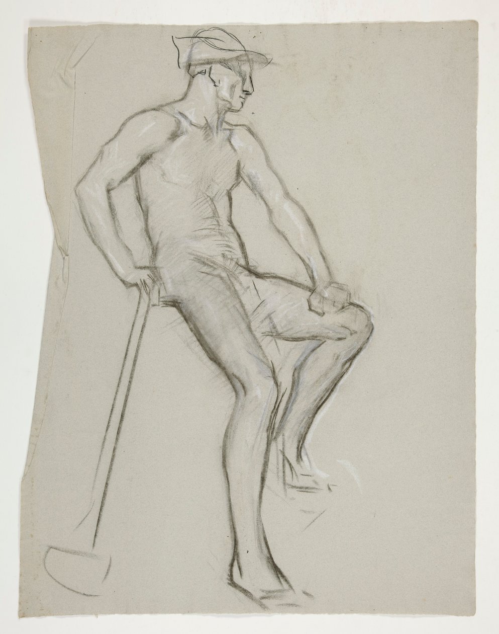 Estudio de figuras para El espíritu de Vulcano, el genio de los trabajadores del hierro y el acero, rotonda del capitolio, Harrisburg, Pensilvania de Edwin Austin Abbey