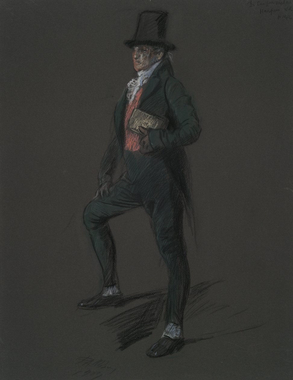 Estudio de figura para figura del Dr. Casper Wistal en de Edwin Austin Abbey