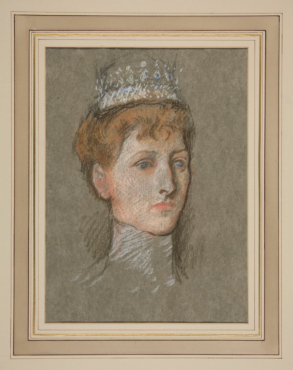 Cabeza de la Princesa de Gales (Queen Mary) de Edwin Austin Abbey