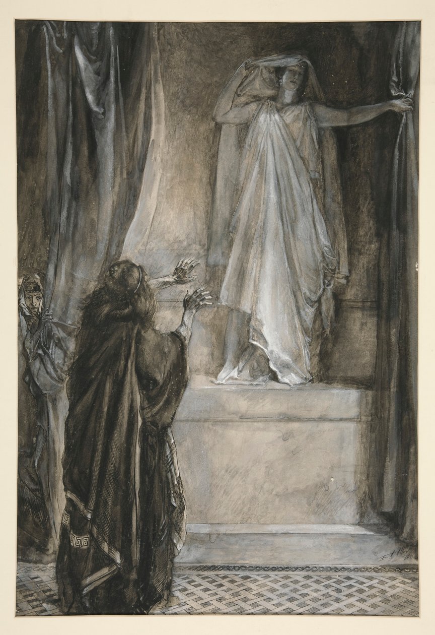 Hermione - Acto V, Escena III, El Invierno de Edwin Austin Abbey