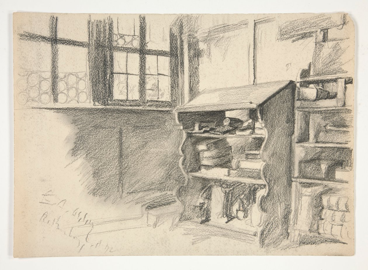 Estudio interior: Rothenburg de Edwin Austin Abbey
