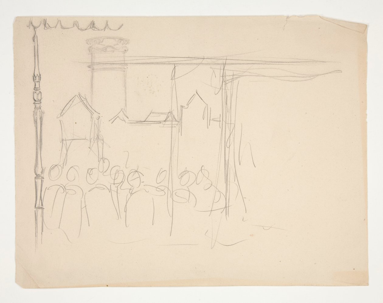 Isabella y el duque (estudio para .1108), de Medida por medida de Edwin Austin Abbey