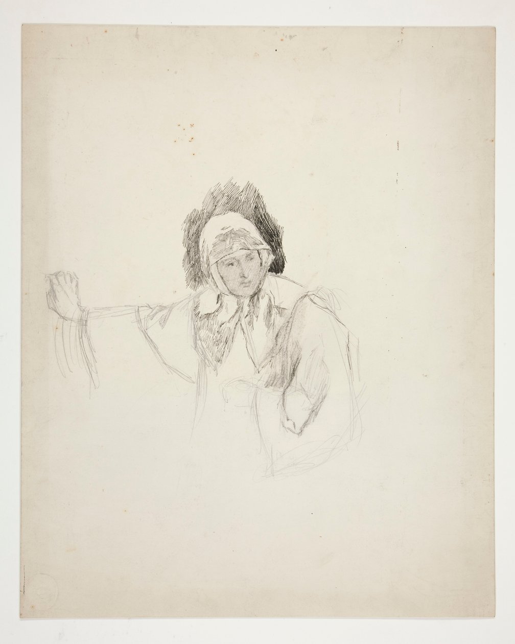 Isabella en el convento (estudio para .1103), Acto I, Escena V, Medida por medida de Edwin Austin Abbey