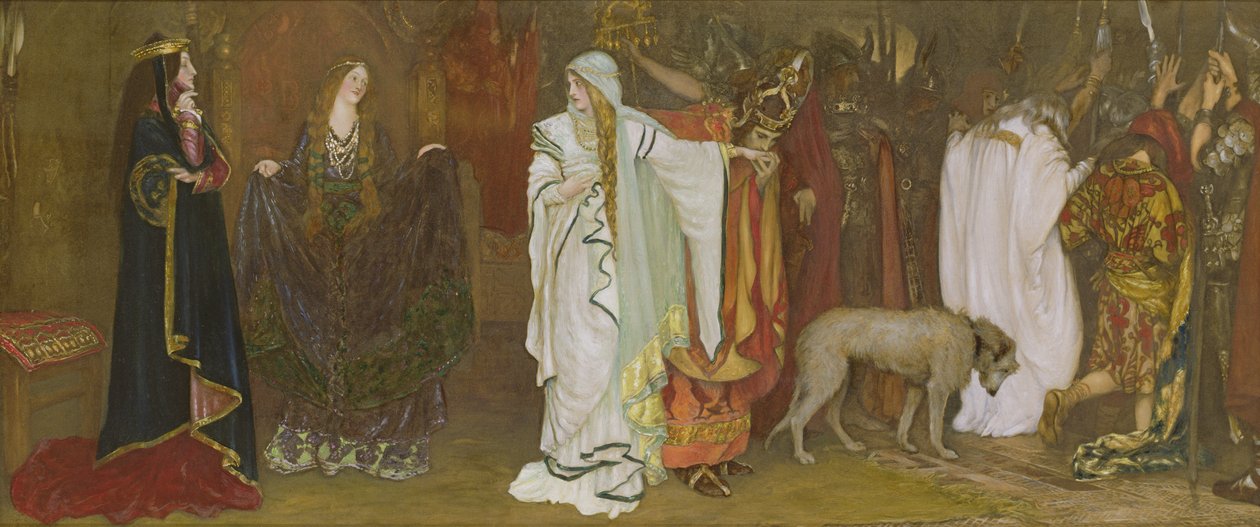 Rey Lear, Acto I, Escena I, despedida de Cordelia, 1898 de Edwin Austin Abbey