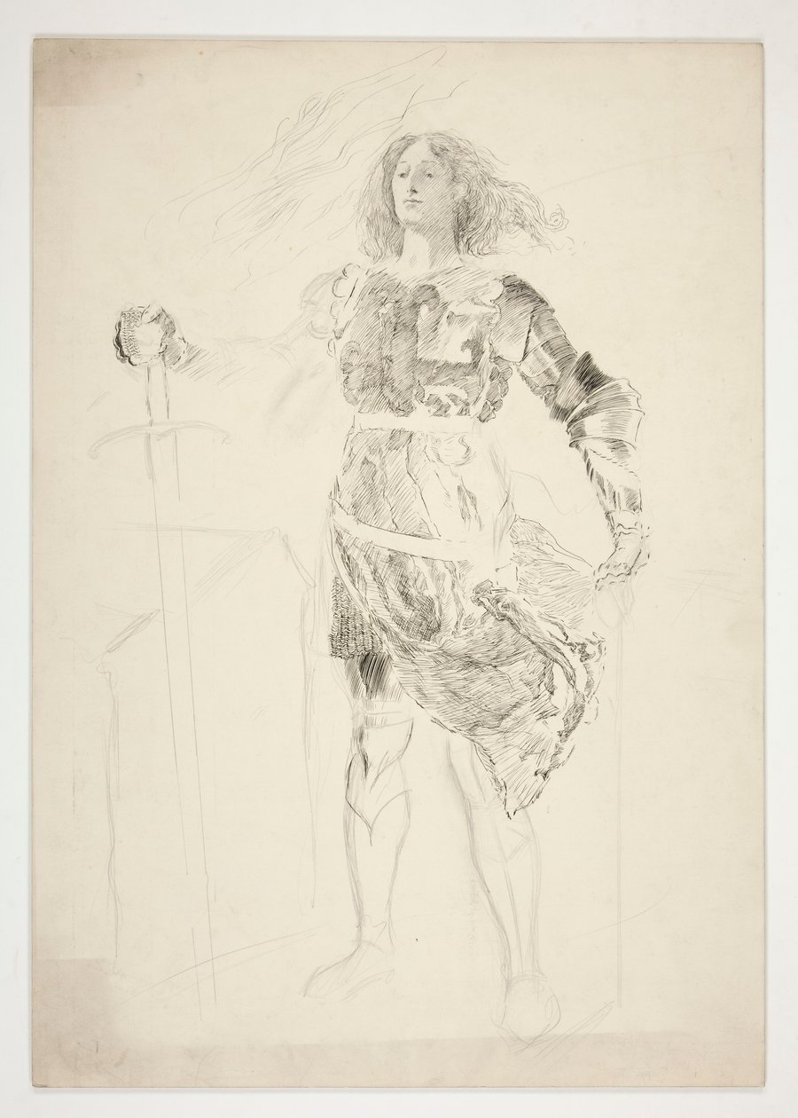 La Pucelle (estudio para .1181) - Acto III, Escena II, Rey Enrique VI (Parte I) de Edwin Austin Abbey