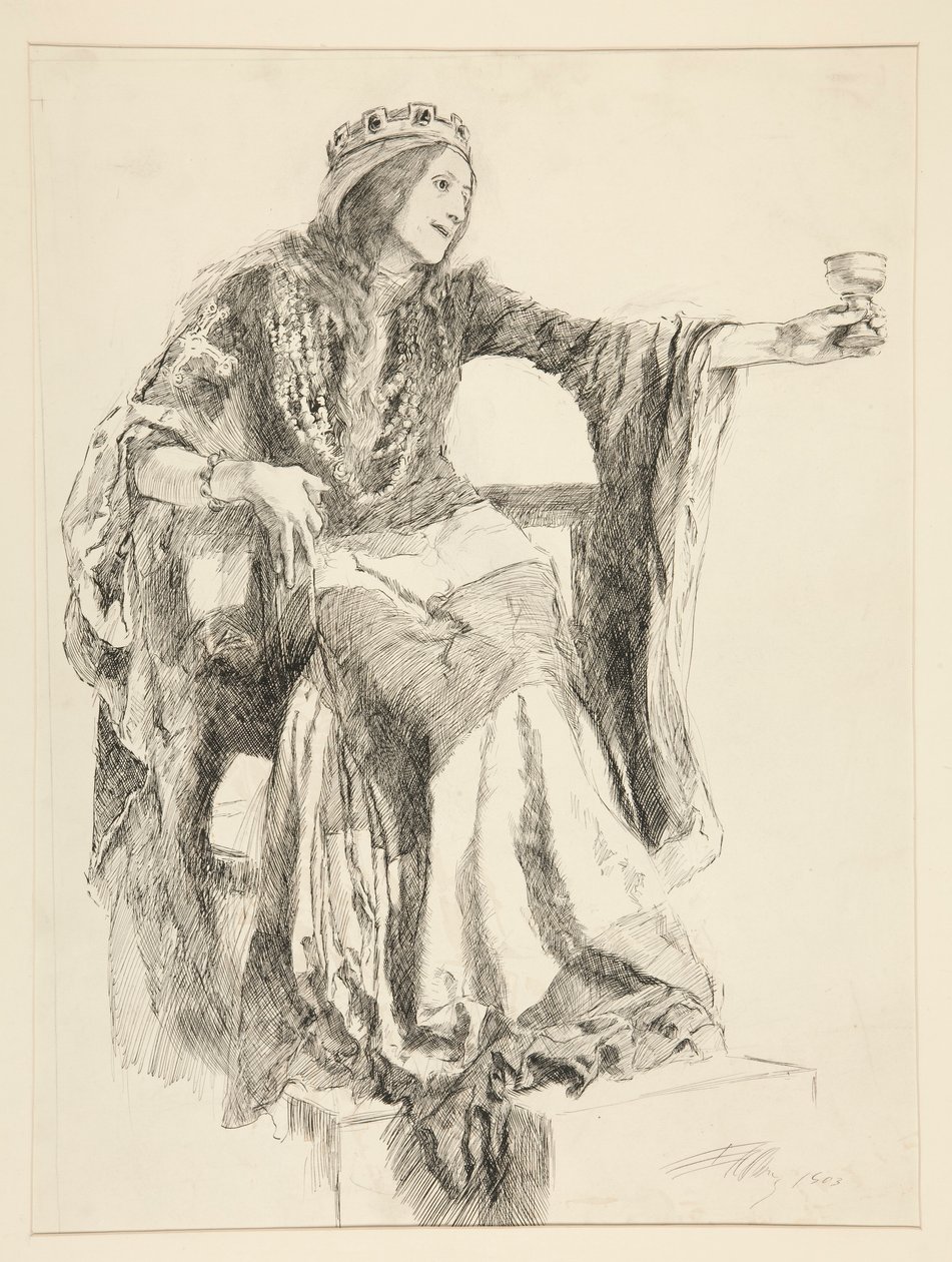 Lady Macbeth, Acto III.escena IV, Macbeth de Edwin Austin Abbey