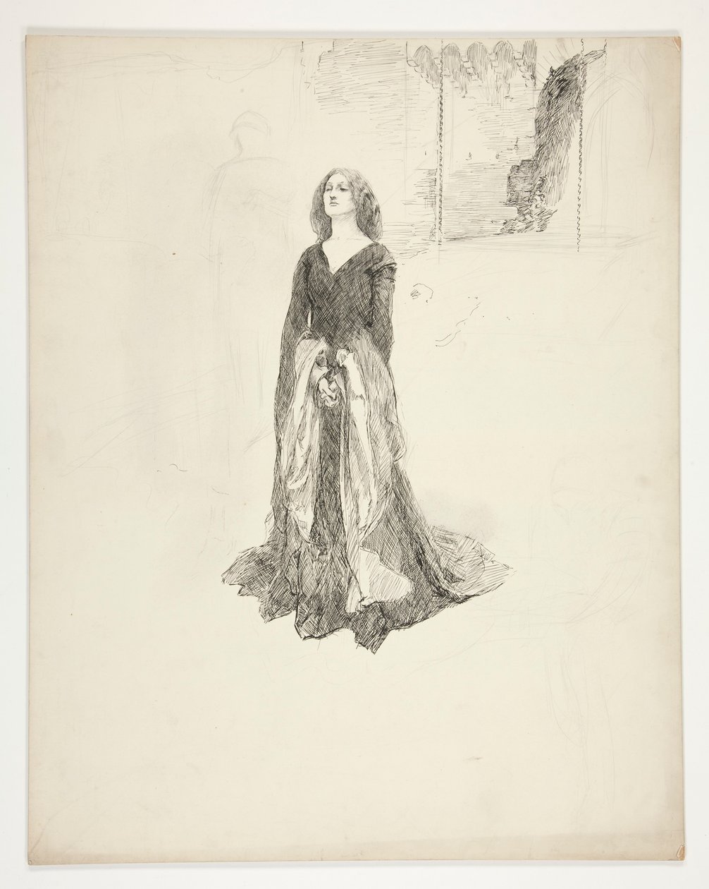 Dama con las manos entrelazadas, del rey Ricardo II de Edwin Austin Abbey