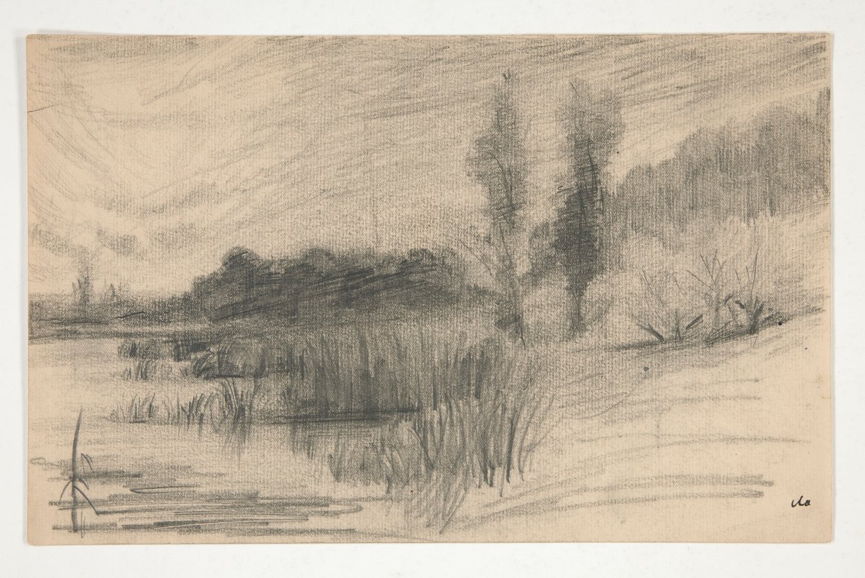 Paisaje por agua de Edwin Austin Abbey