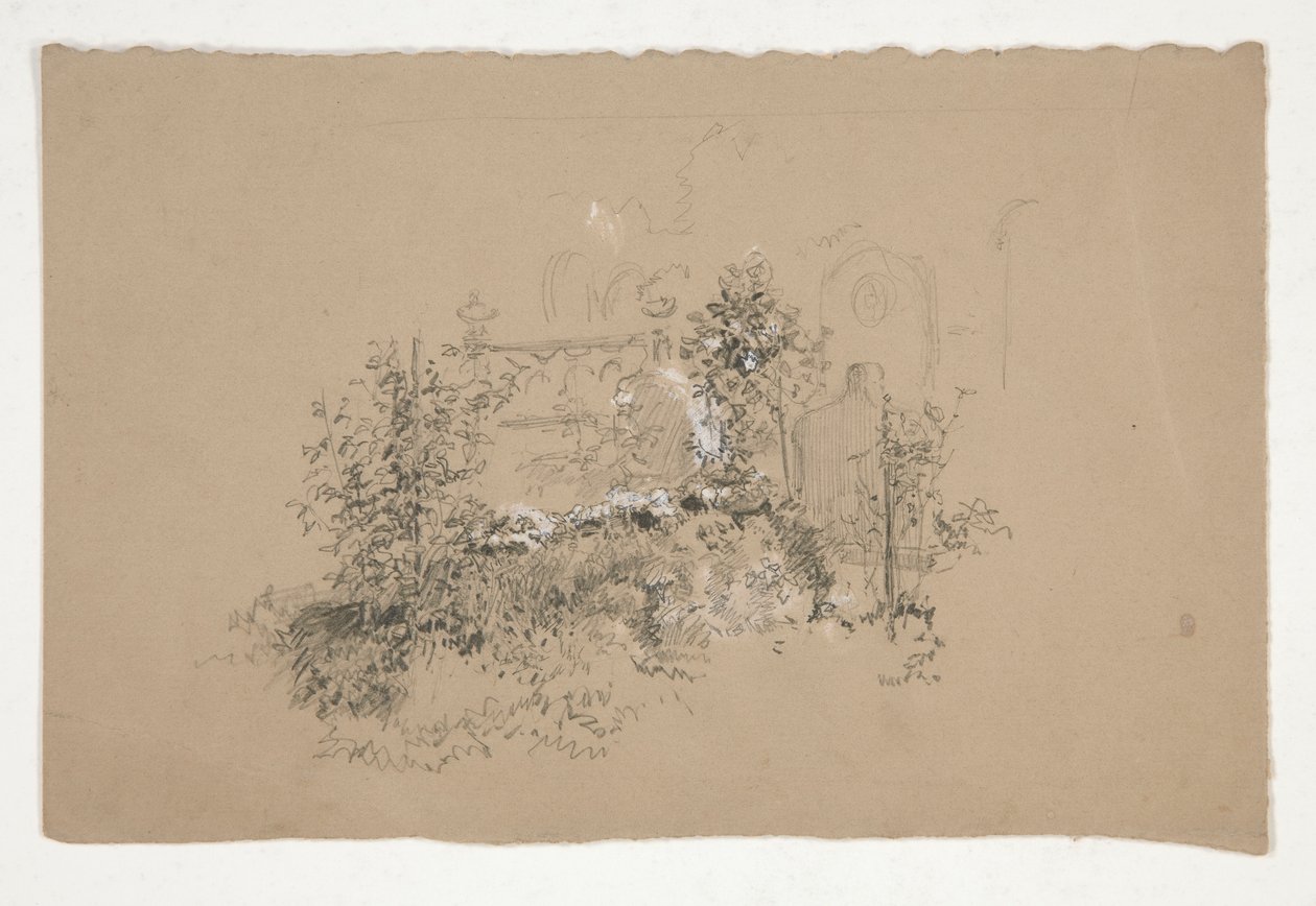 Jardín cubierto (?) Cementerio (?) de Edwin Austin Abbey