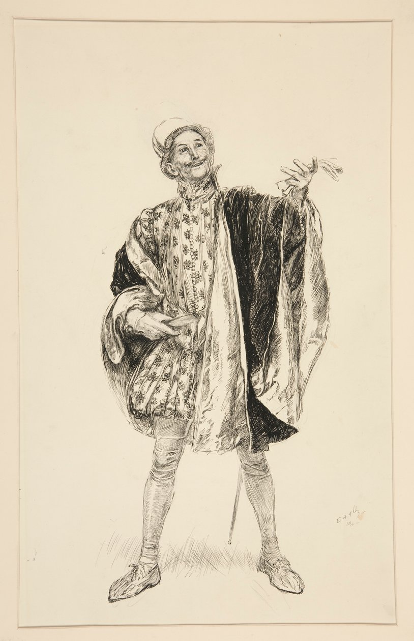Petruchio, del Acto I, Escena II, La fierecilla domada de Edwin Austin Abbey