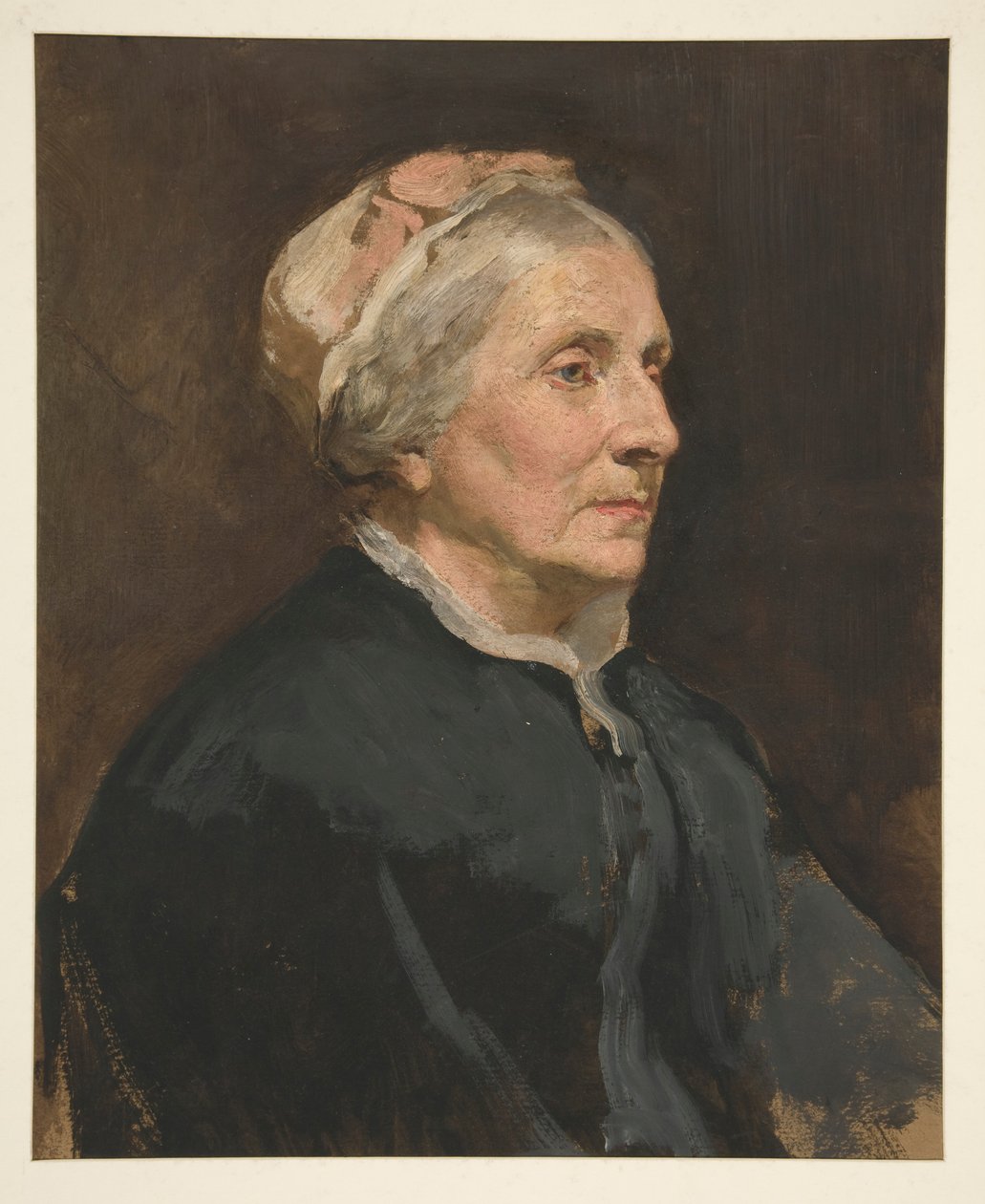 Retrato de una mujer mayor (niñera no identificada) de Edwin Austin Abbey
