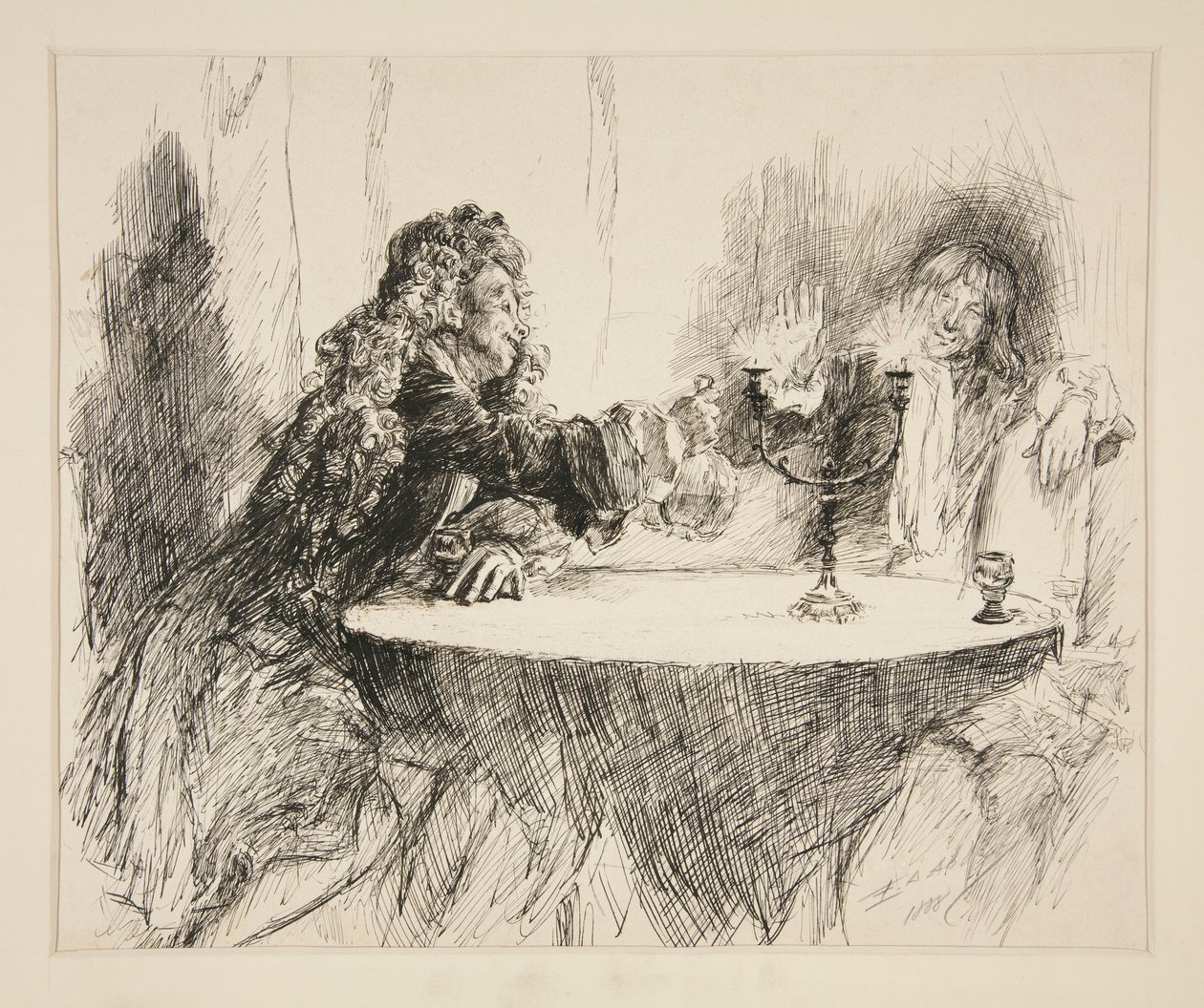Boceto para El noble patrón de Edwin Austin Abbey