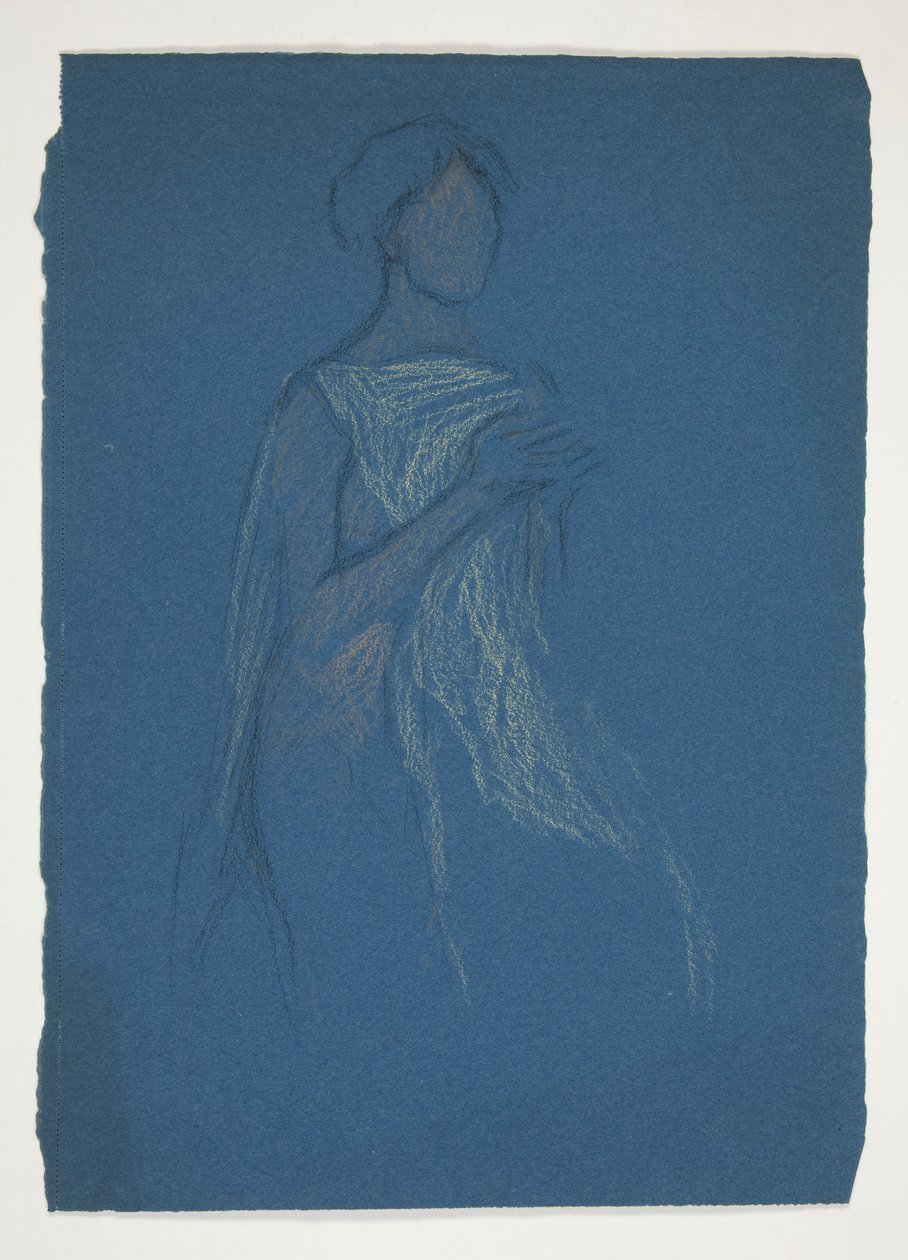Boceto de una mujer: ¿estudio de vestuario para una obra de teatro? de Edwin Austin Abbey