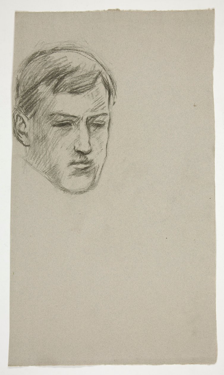 Bosquejo de un hombre joven (niñera no identificada) de Edwin Austin Abbey