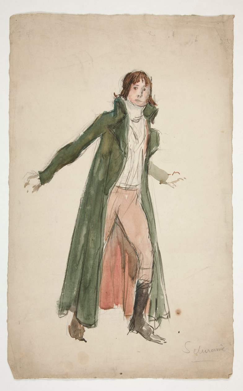 Bosquejo de un joven: ¿estudio para ilustrar una obra de teatro? de Edwin Austin Abbey