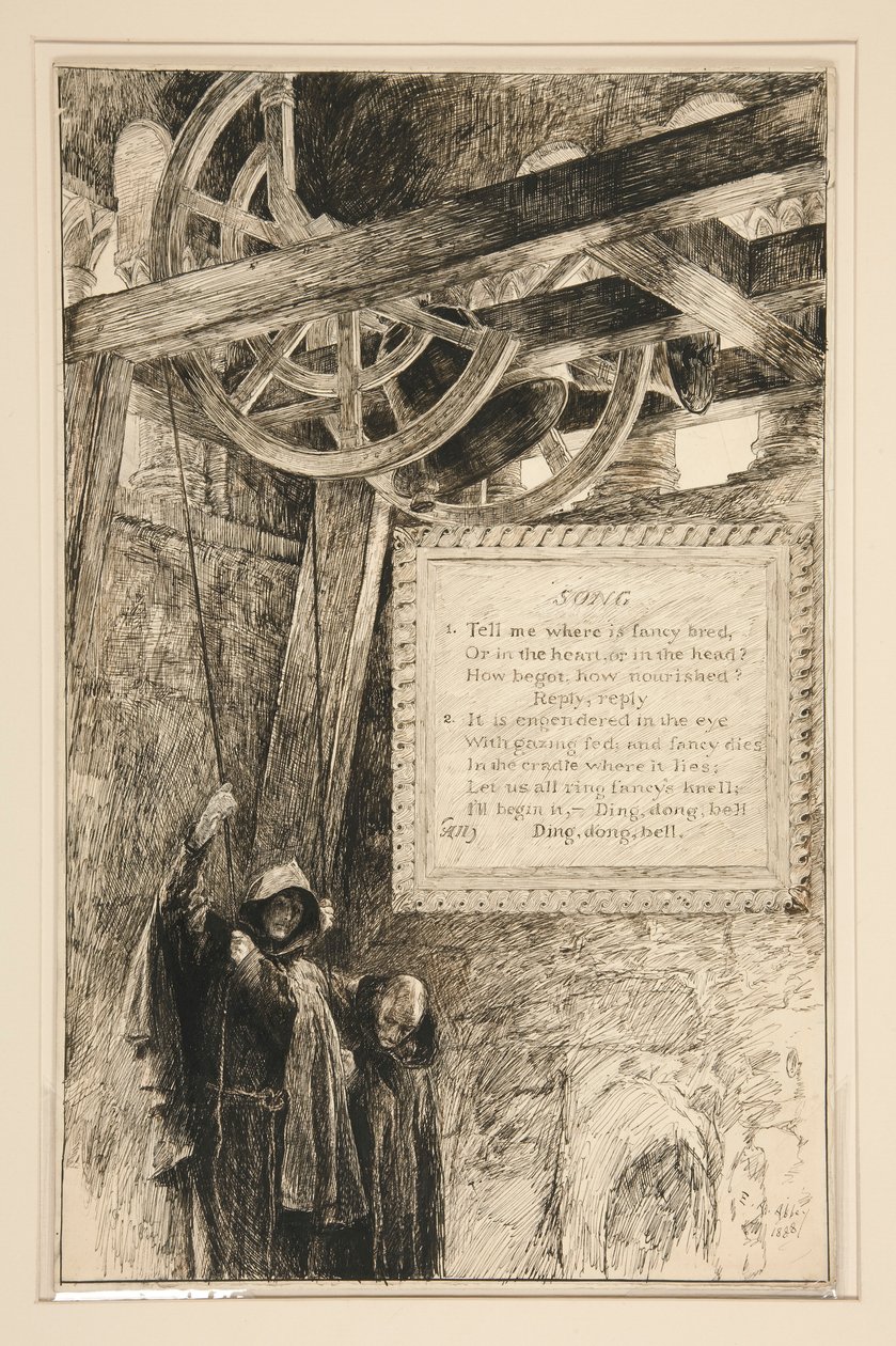 Canción, del Acto III, Escena ii, Mercader de Venecia de Edwin Austin Abbey