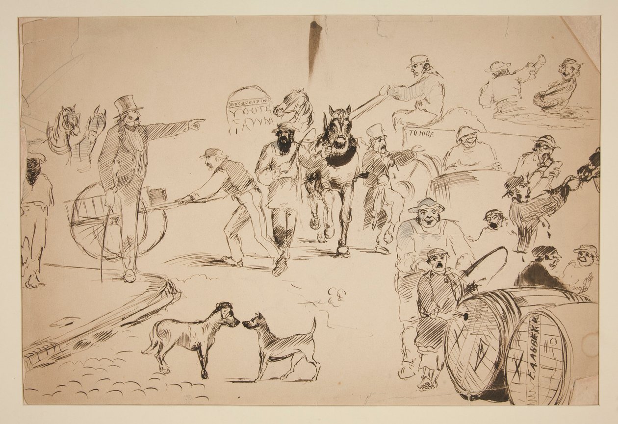 escena de la calle de Edwin Austin Abbey