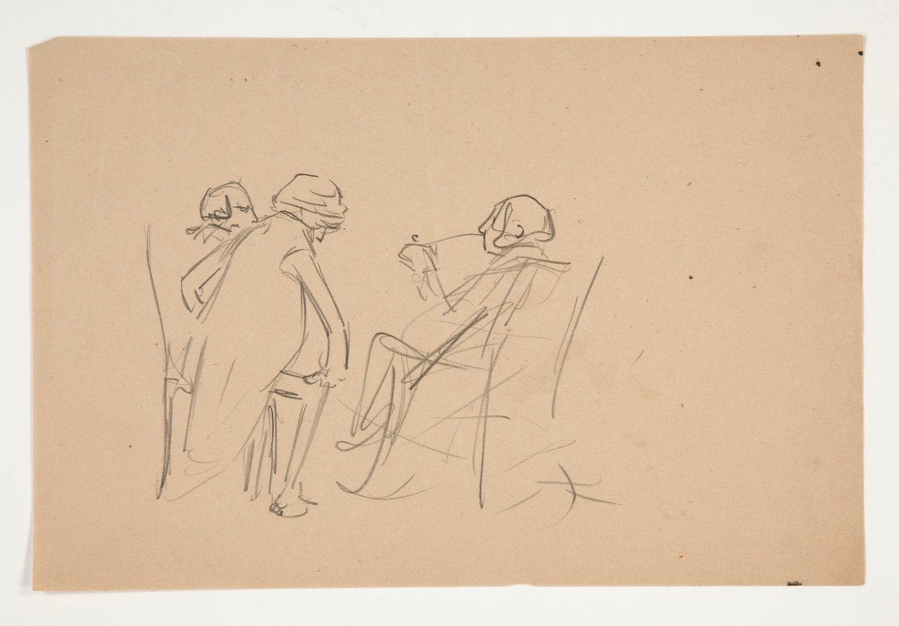 Estudio para .1207 - ilustración para Oliver Goldsmith de Edwin Austin Abbey