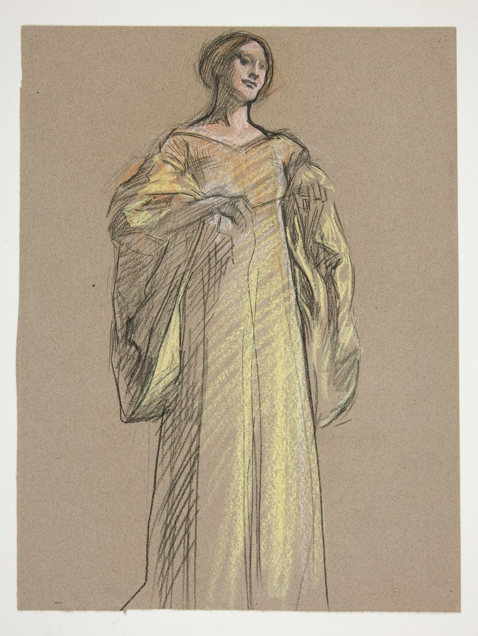 Estudio para Fiametta de Edwin Austin Abbey
