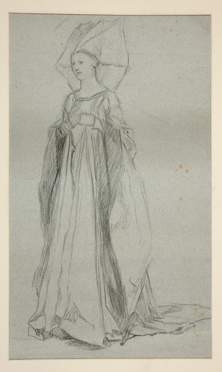 Estudio para Lady Anne, para el rey Ricardo III (?) de Edwin Austin Abbey
