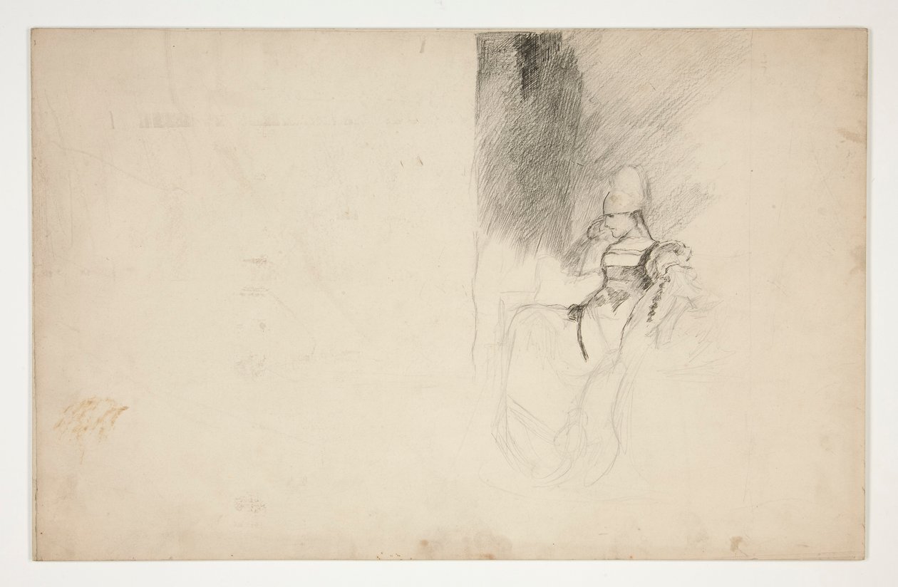 Estudio para Mariana, de Medida por medida de Edwin Austin Abbey