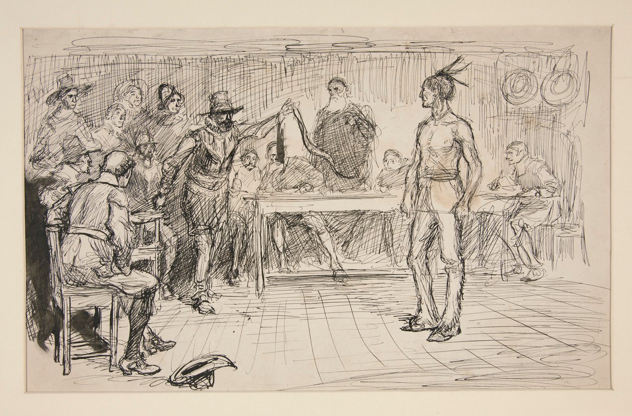 Estudio para Miles Standish de Edwin Austin Abbey