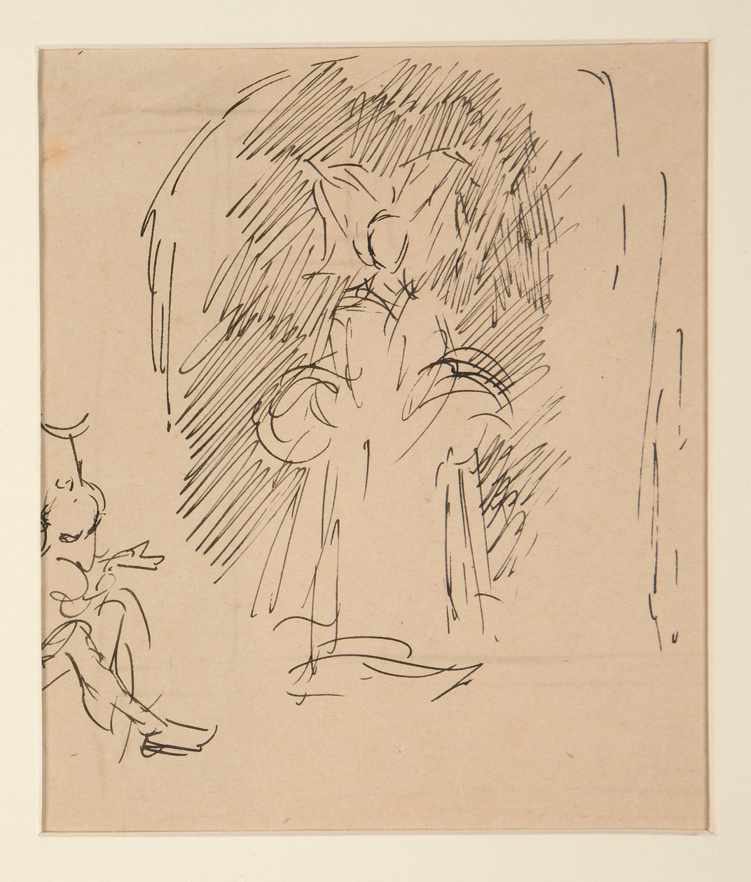 Estudio para Sacerdote y la Gran Dama (acuarela) de Edwin Austin Abbey