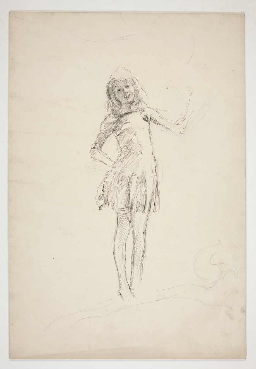 Estudio para Puck, de A Midsummer Night de Edwin Austin Abbey