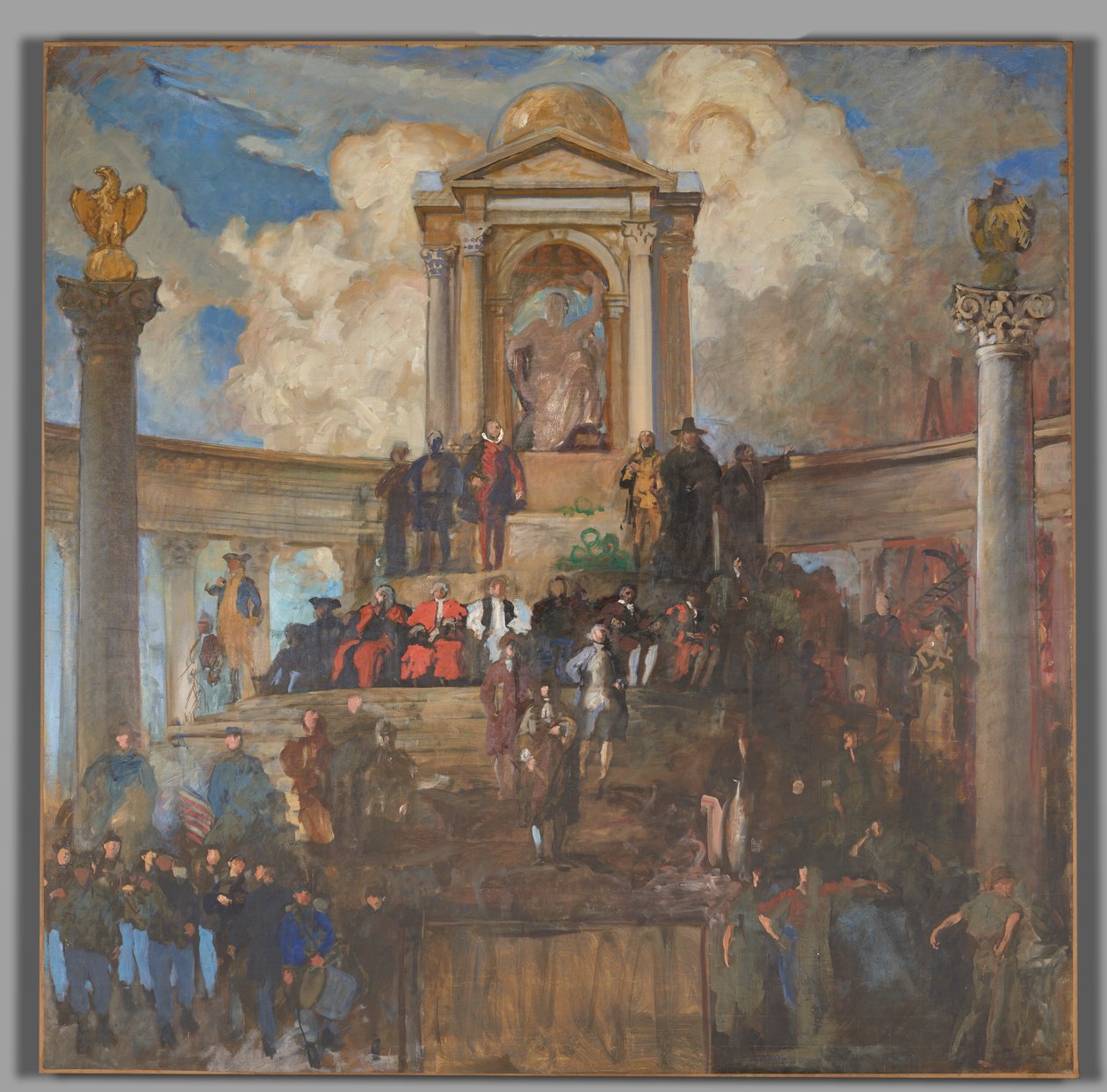 Estudio para La apoteosis de Pensilvania, Cámara de Representantes, Capitolio del Estado de Pensilvania, Harrisburg de Edwin Austin Abbey