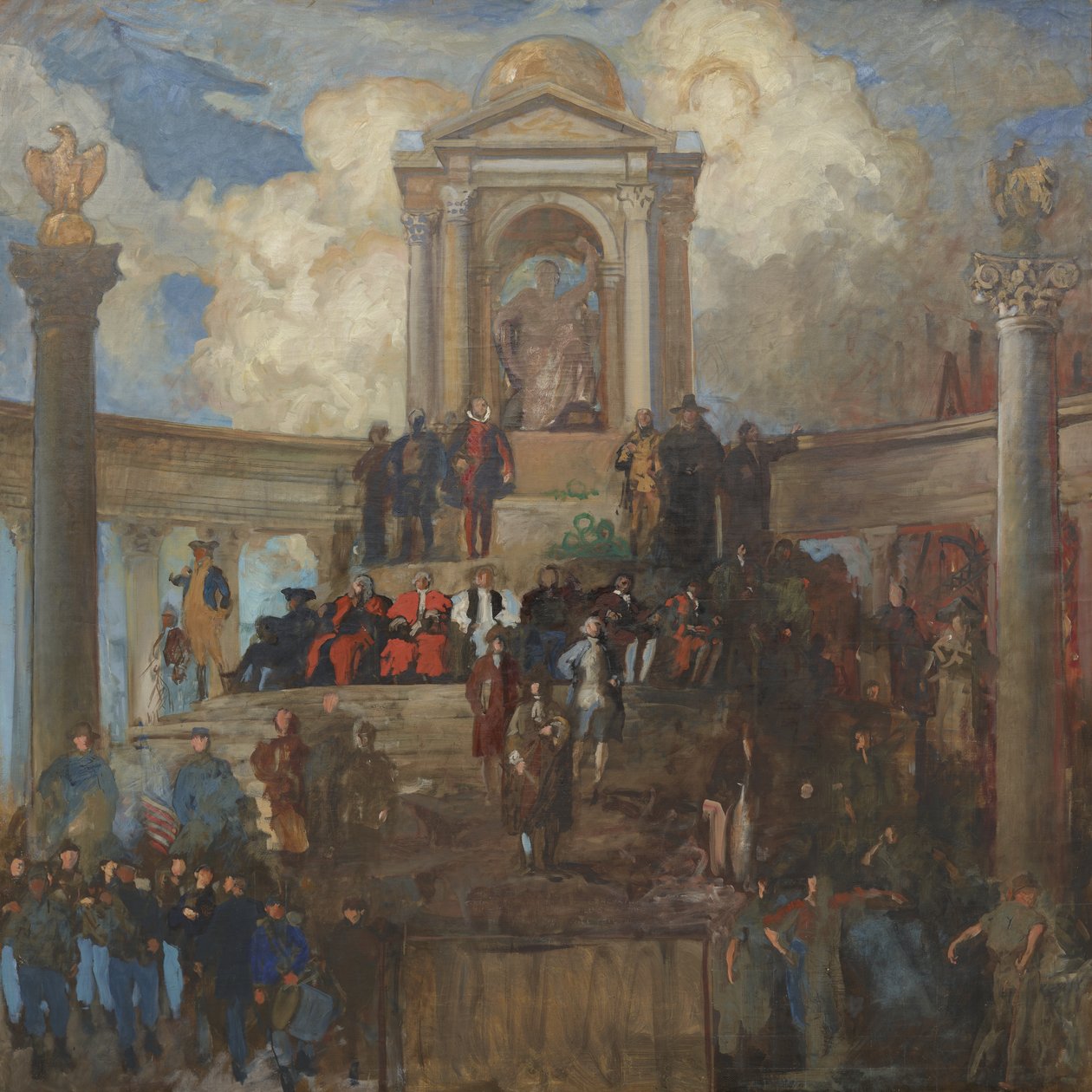 Estudio para La Apoteosis de Pensilvania para la Cámara de Representantes, c.1902-11 de Edwin Austin Abbey