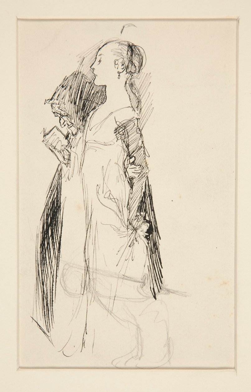 Estudio para La educación de Isabella (pintura al óleo) de Edwin Austin Abbey