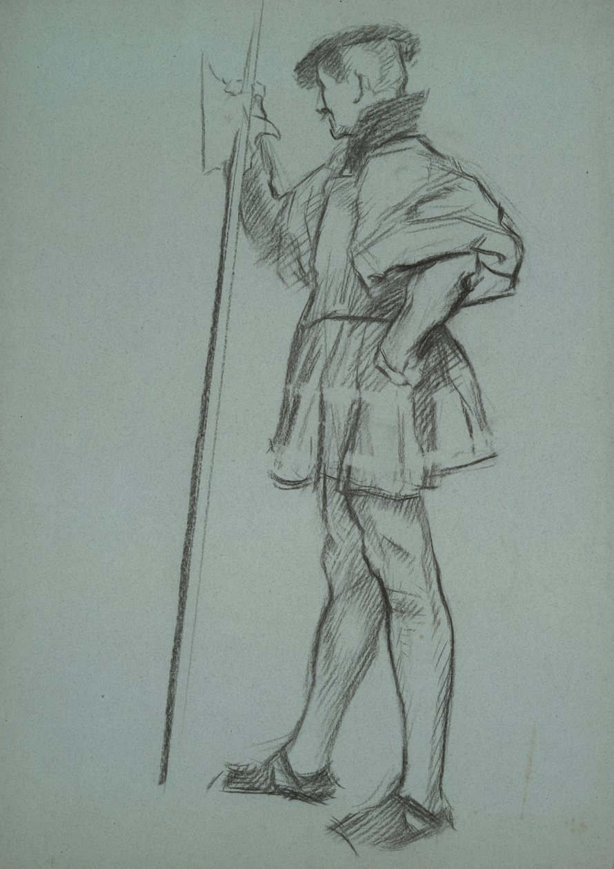 Estudio para el juicio de la reina Catalina de Edwin Austin Abbey