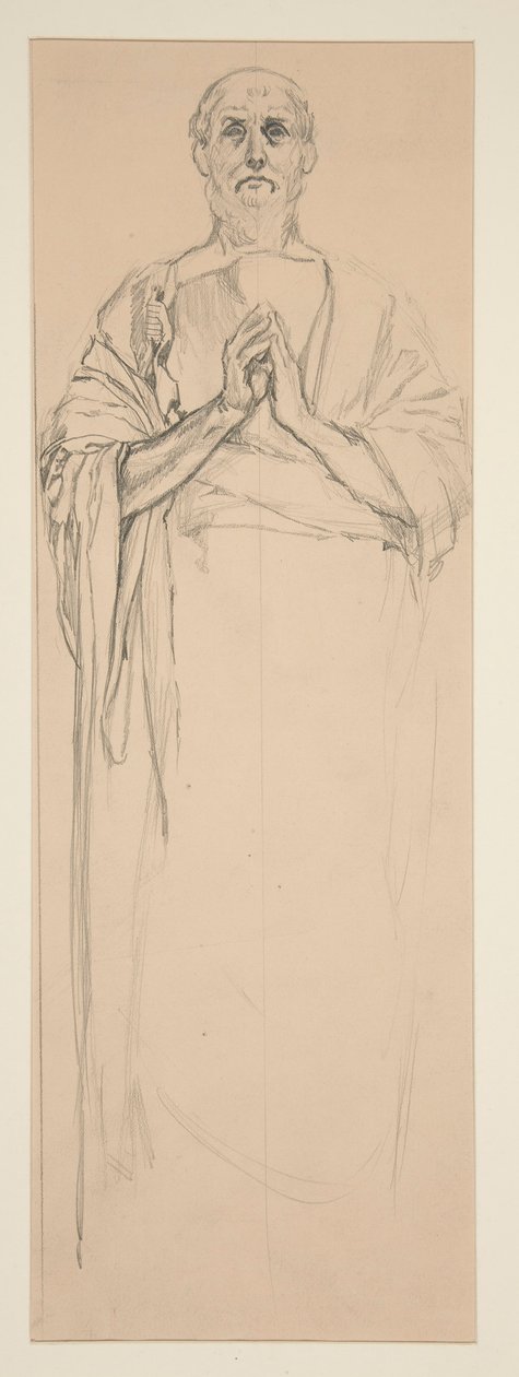 Estudio para una vidriera que representa a San Pedro, París de Edwin Austin Abbey
