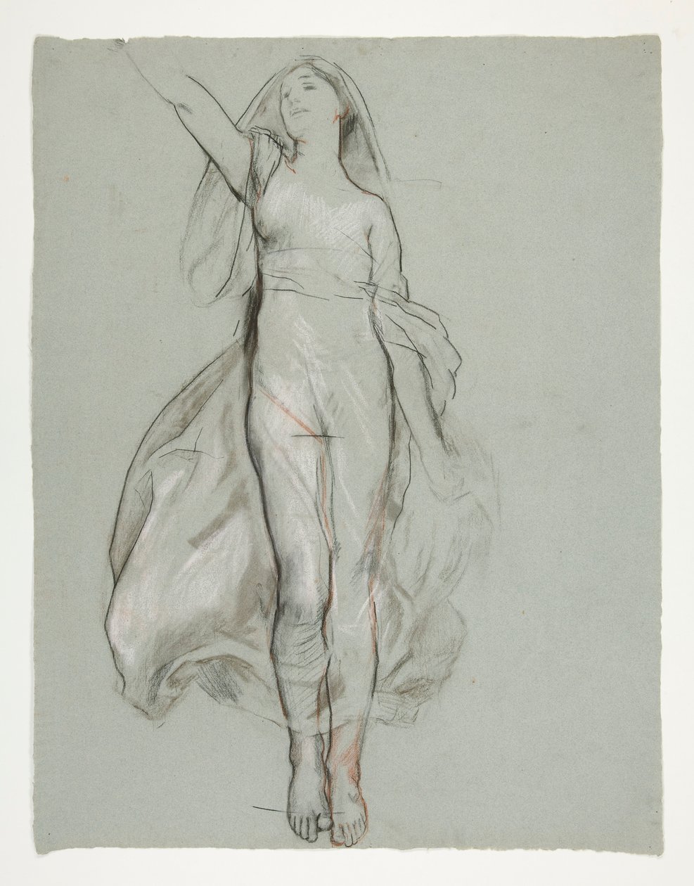 Estudio para figura central en de Edwin Austin Abbey