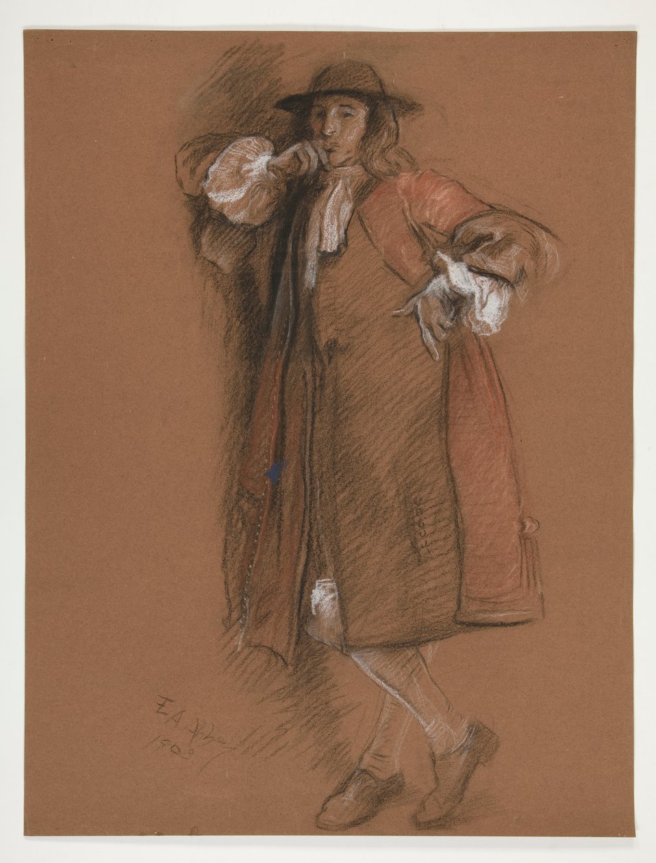 Estudio para la figura de la izquierda en de Edwin Austin Abbey