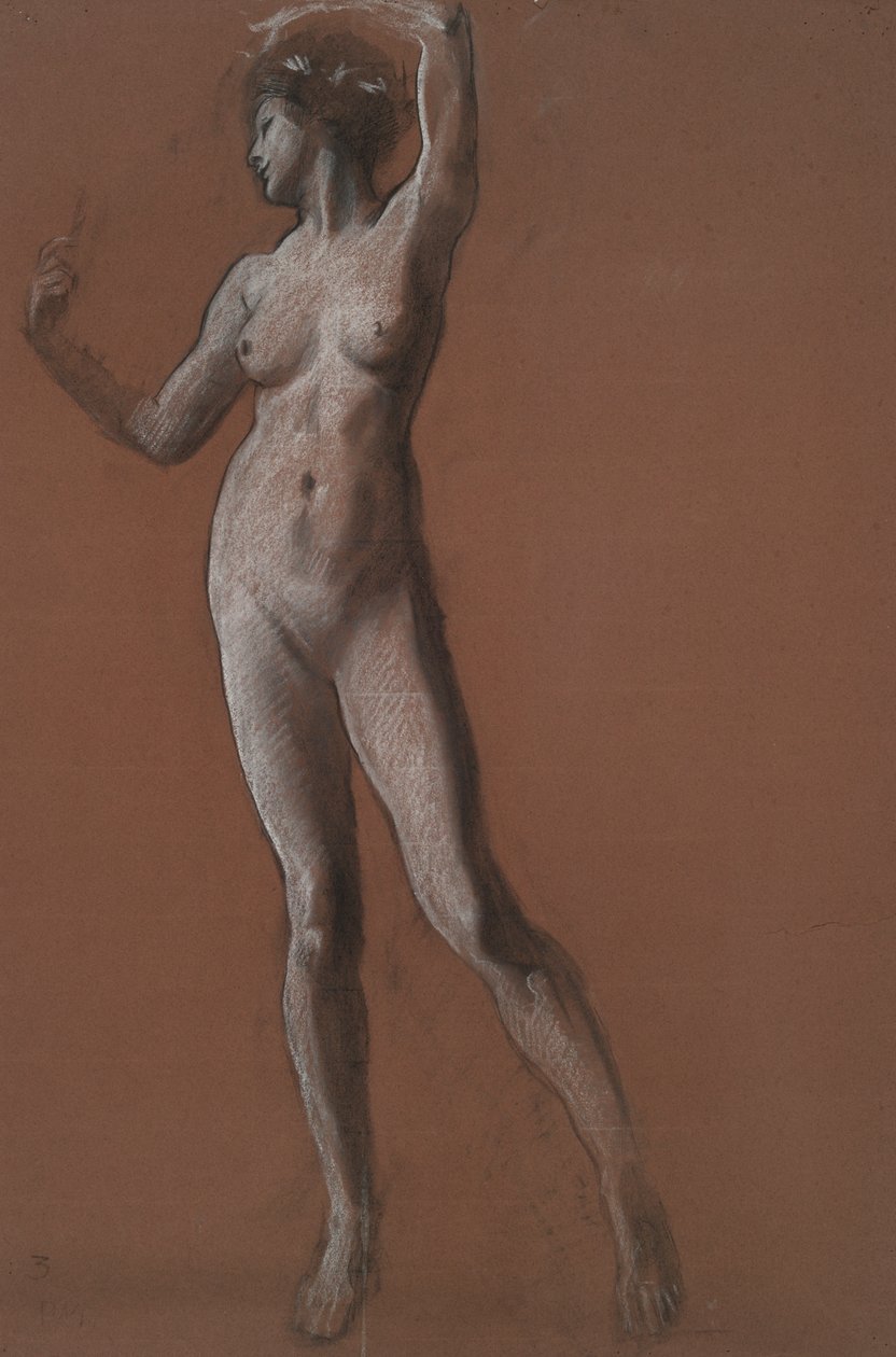 Estudio para figura de 3 pm para de Edwin Austin Abbey