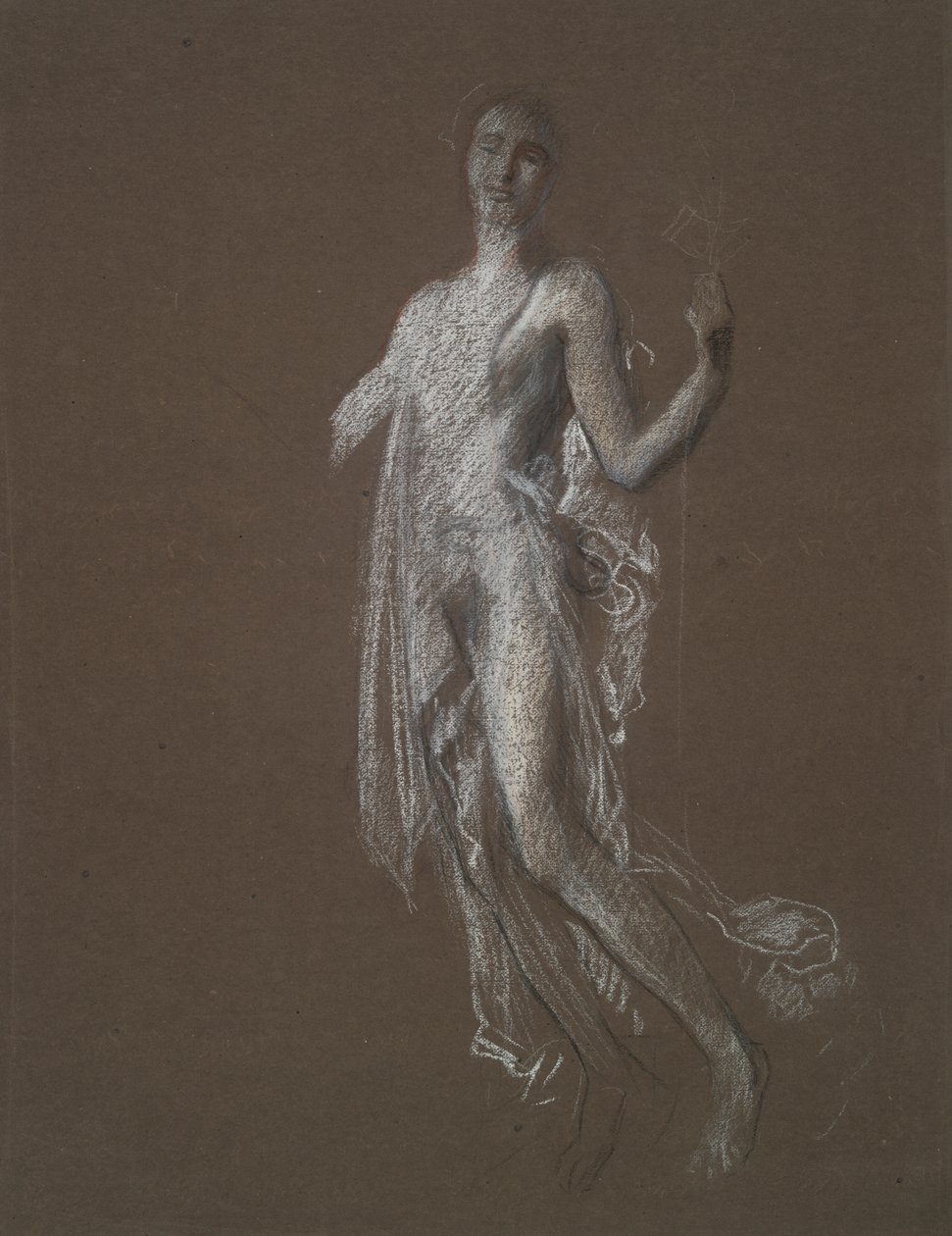 Estudio para la figura de las 5 am(?) en de Edwin Austin Abbey