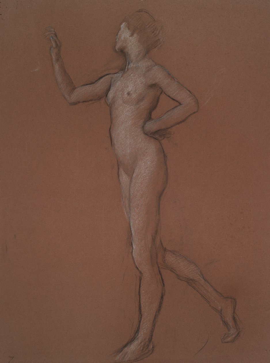 Estudio para la figura de las 7 am para de Edwin Austin Abbey