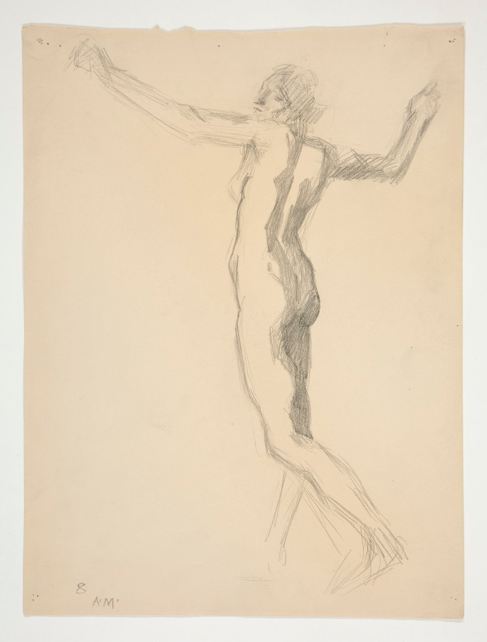 Estudio para la figura de las 8 am para de Edwin Austin Abbey
