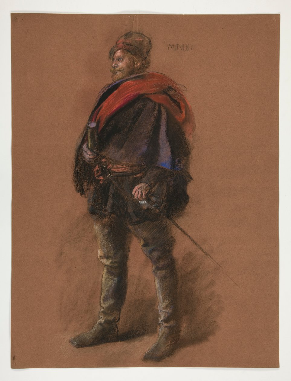 Estudio para figura del Capitán Peter Minuit en de Edwin Austin Abbey