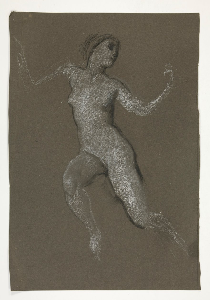 Estudio para la figura de las 12 del mediodía en de Edwin Austin Abbey