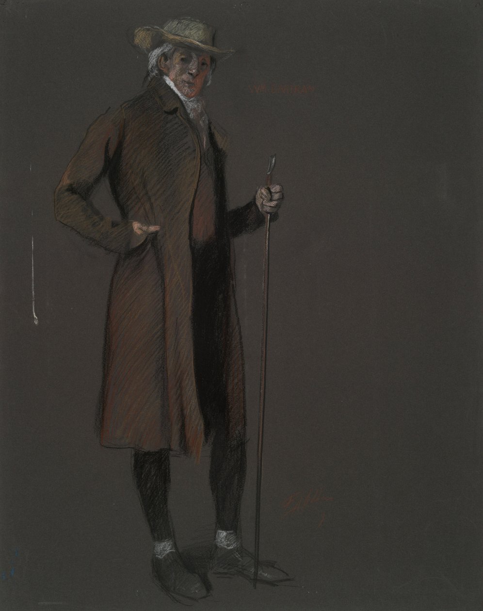Estudio para la figura de John Bartram, en de Edwin Austin Abbey