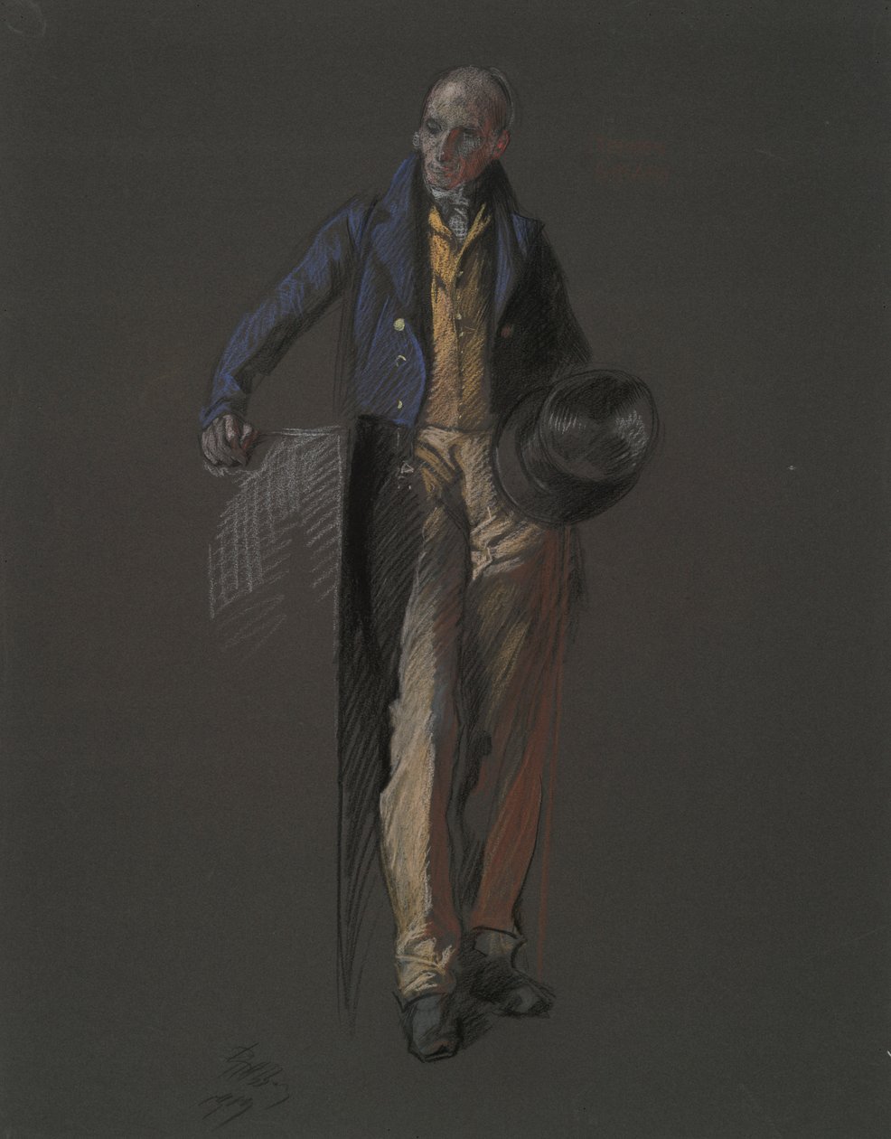 Estudio para la figura de Stephan Girard, en de Edwin Austin Abbey