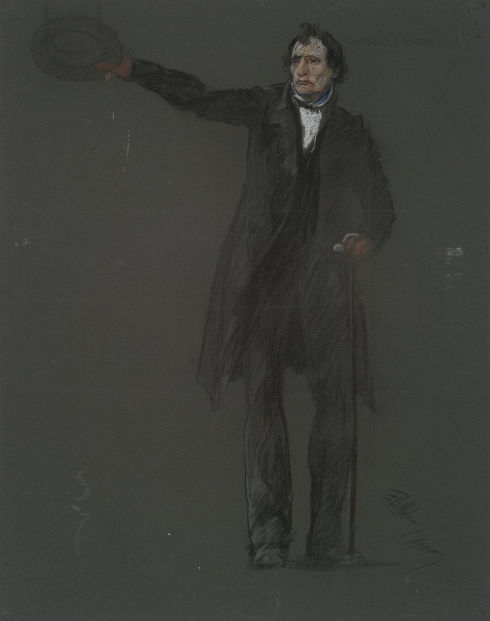 Estudio para la figura de Thaddeus Stevens, en de Edwin Austin Abbey
