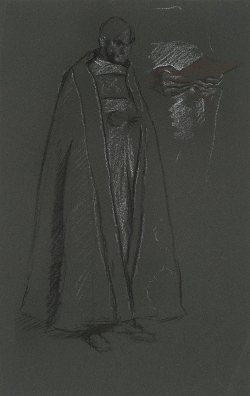 Estudio de obispo para la coronación de Eduardo VII de Edwin Austin Abbey