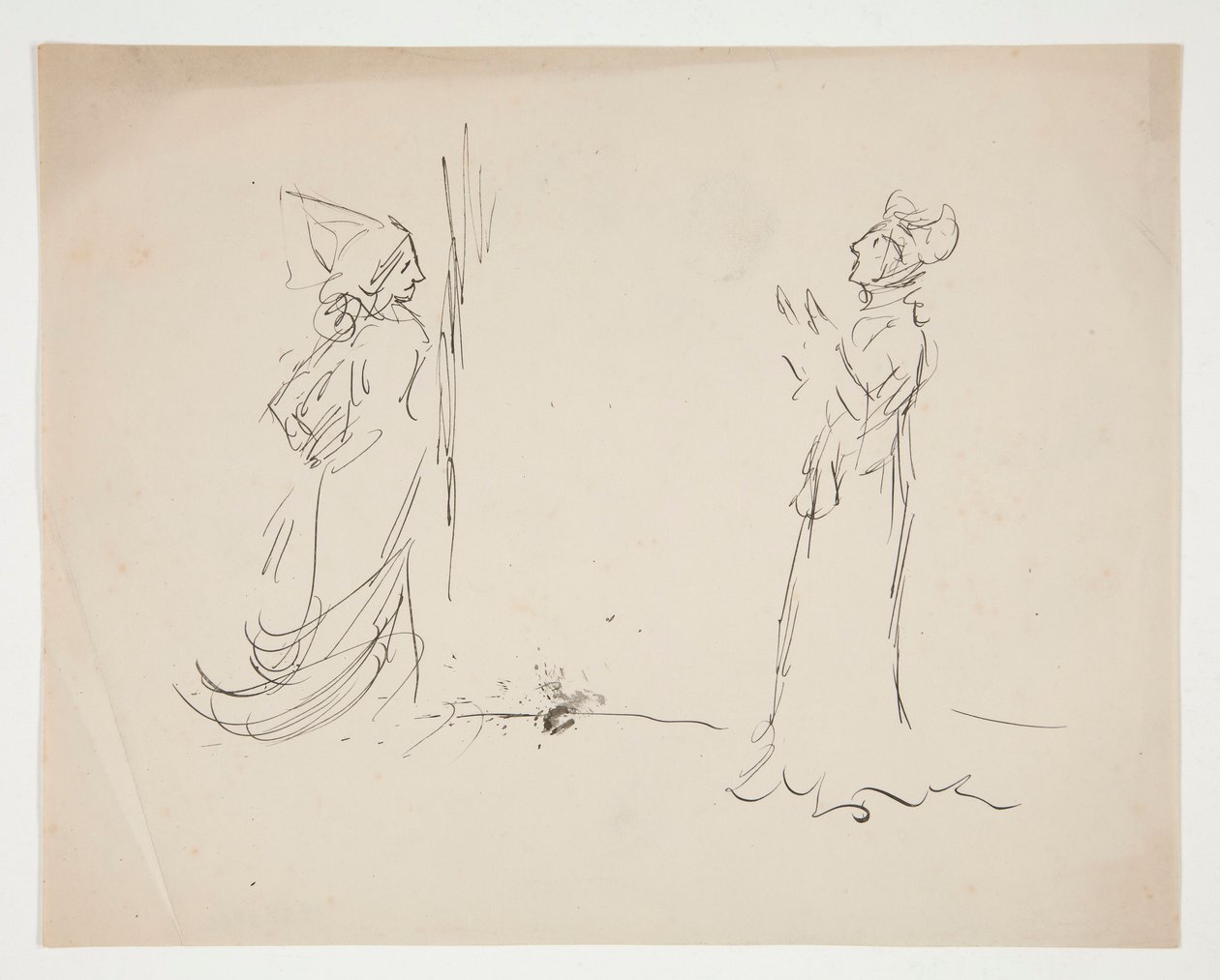 Estudio de dos figuras, de Love de Edwin Austin Abbey