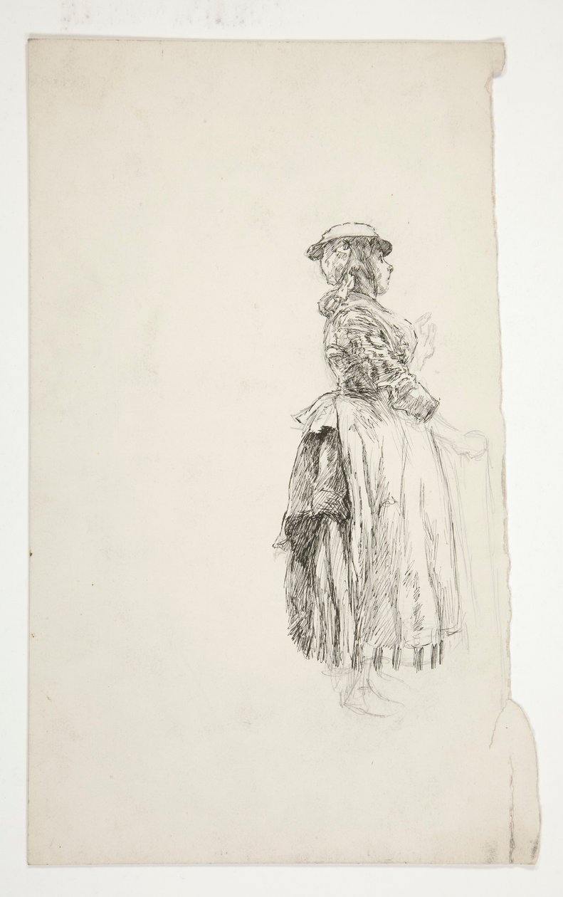 Estudio de una mujer de campo de Edwin Austin Abbey